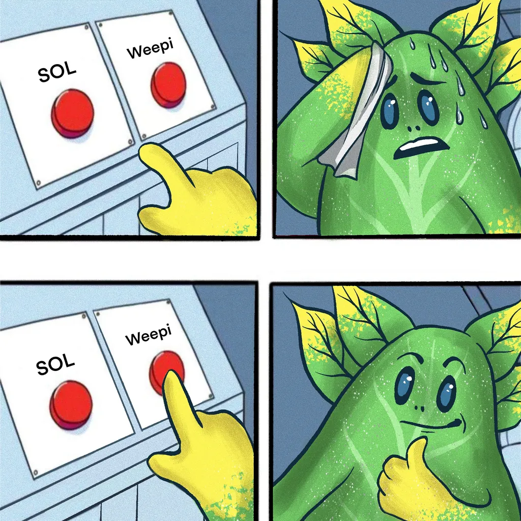 Weepi two-buttons drawing: SOL or Weepi